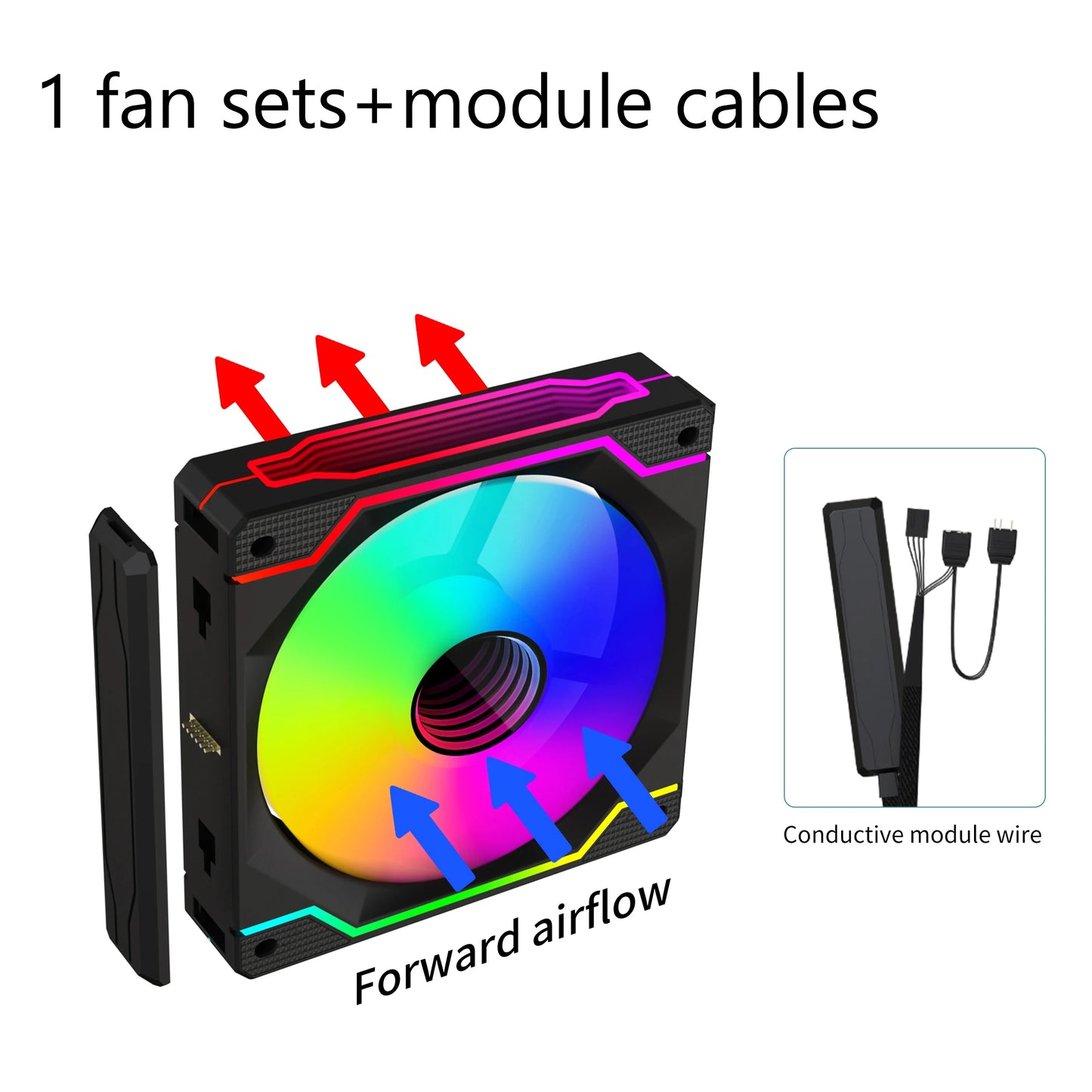 Lovingcool Factory Direct Sale Infinite Mirror ARGB Building Block Fan 120mm RGB Light Effect Desktop Computer Cooling PC Fan-11