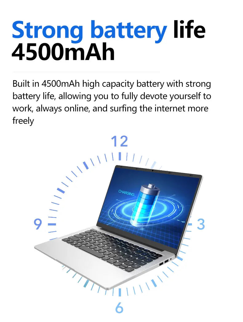 Brand New Laptops 14 Inch A3950/N5095 N95 6/8/16/32GB 64GB 128GB 256GB 512GB 1TB Cheap Student Laptop Computer Business Notebook-3