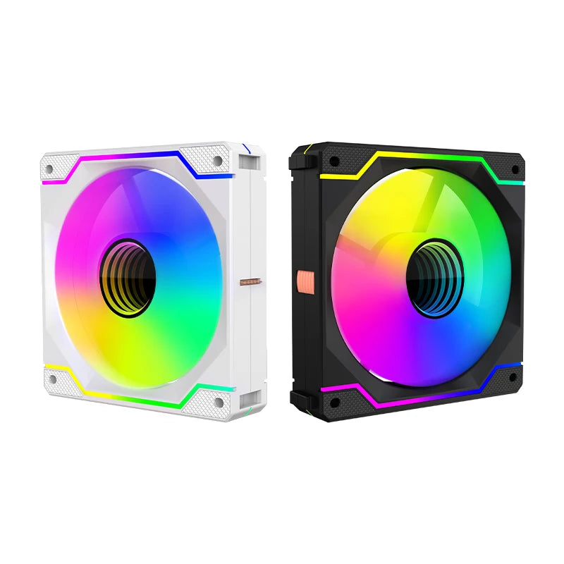 Lovingcool Factory Direct Sale Infinite Mirror ARGB Building Block Fan 120mm RGB Light Effect Desktop Computer Cooling PC Fan-3