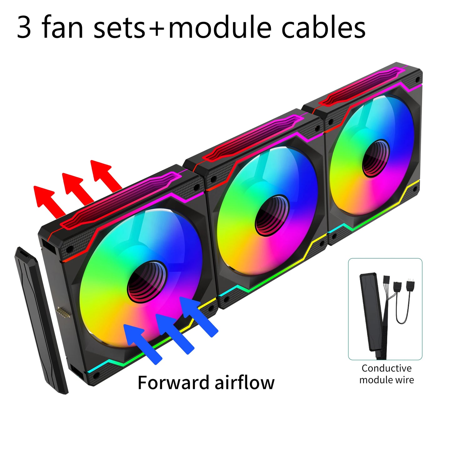 Lovingcool Factory Direct Sale Infinite Mirror ARGB Building Block Fan 120mm RGB Light Effect Desktop Computer Cooling PC Fan-7