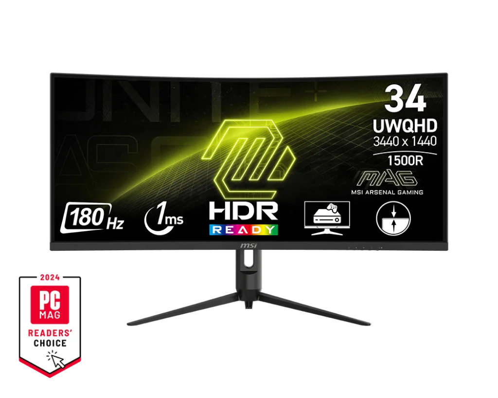 New MSI MAG342CQR E2 180Hz HDR 1500R Wide Curve PC Gaming Curved LCD Display 2K Computer Screen Monitor-1