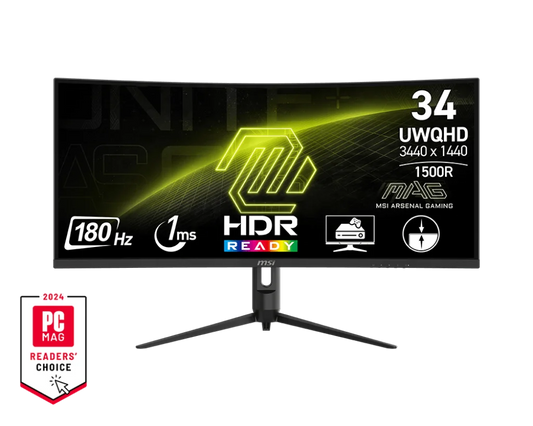 New MSI MAG342CQR E2 180Hz HDR 1500R Wide Curve PC Gaming Curved LCD Display 2K Computer Screen Monitor-1