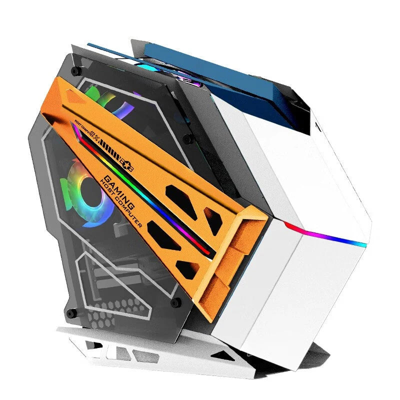 LOVINGCOOL Factory OEM Custom logo of Mid ATX Tower Gaming Compute case with Tempered Glass Computer CPU case Fans for Gaming PC-7