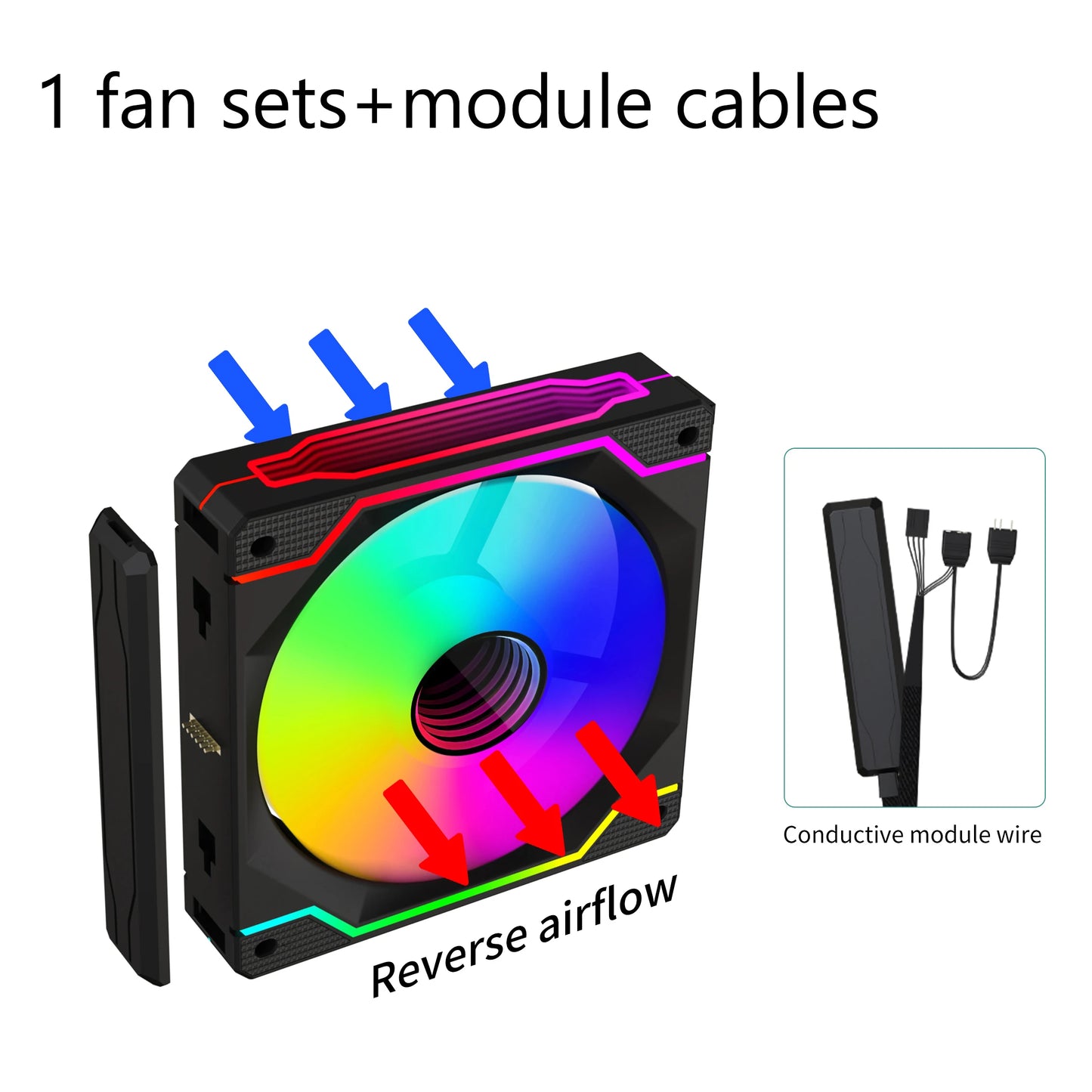 Lovingcool Factory Direct Sale Infinite Mirror ARGB Building Block Fan 120mm RGB Light Effect Desktop Computer Cooling PC Fan-12